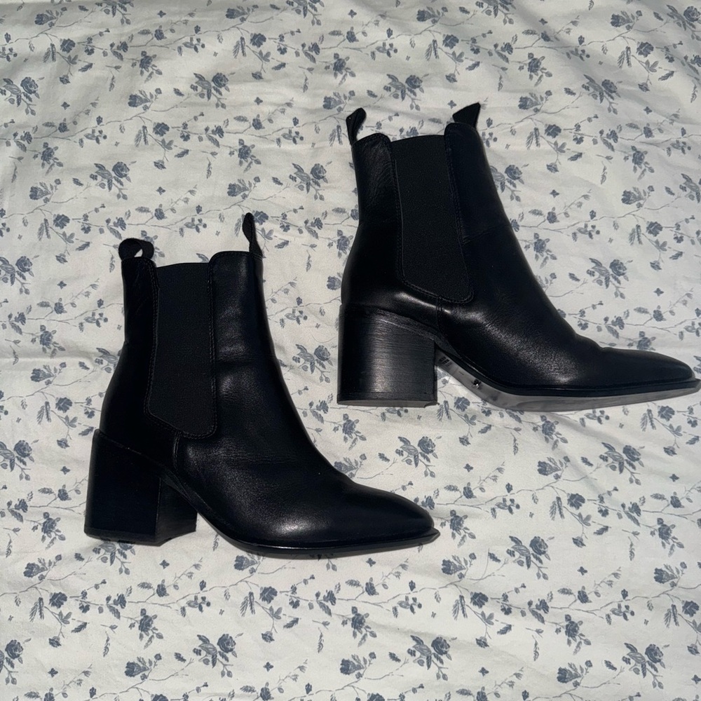 Tony Bianco Black Leather Ankle Boots